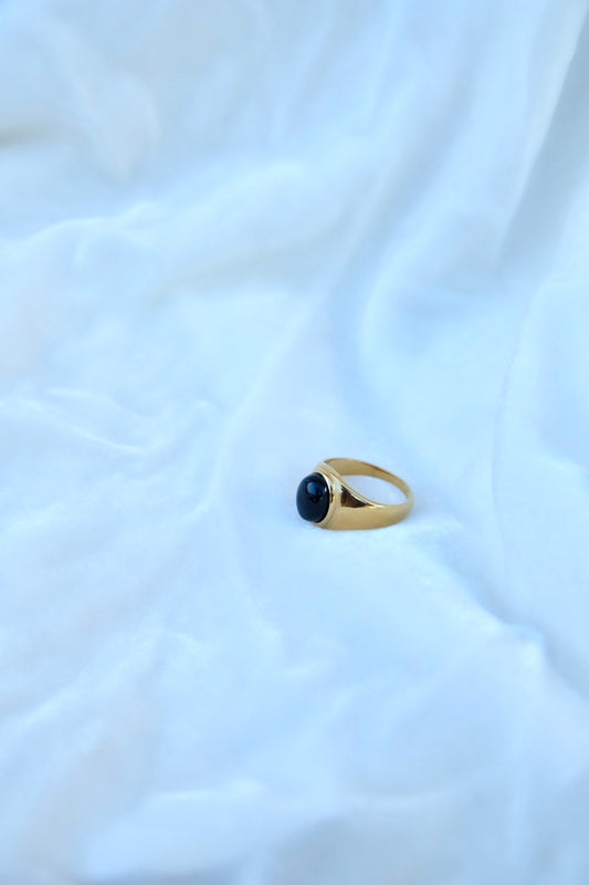 Oval Ring (Black) Brown Ring